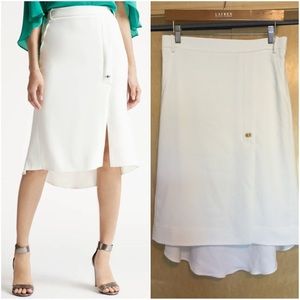 Halston Turn-look Detail Asymmetric Pencil Skirt